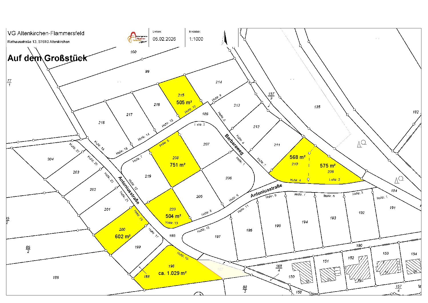 Baugebiet Oberlahr Auf Dem Großstück 17.09.2026 Lageplan Grundstücke Vermarktung